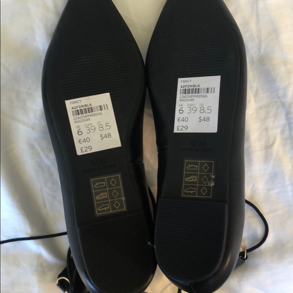 Topshop flat lace-up shoes pointed toe